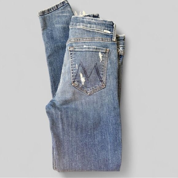 Mother jeans looker RARE Mother Looker Jeans w/ custom embroidered message 27. - Picture 10 of 11